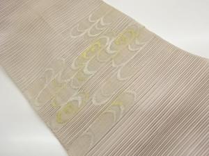 絽綴れ観世流水模様織出し名古屋帯